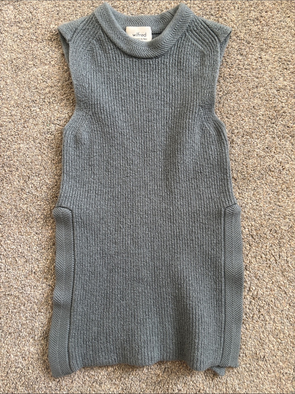 Wilfred Heather Gray Sleeveless Turtleneck Knit Tunic